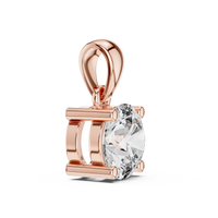 Classic Round Solitaire Diamond Pendant Necklace