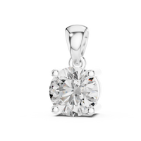 Classic Round Solitaire Diamond Pendant Necklace