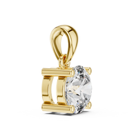Classic Round Solitaire Diamond Pendant Necklace