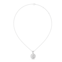 Classic Round Halo Diamond Pendant Necklace