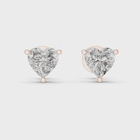 Luxury Heart Cut Solitaire Stud Earrings