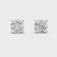 Classic Round Brilliant Solitaire Stud Earrings