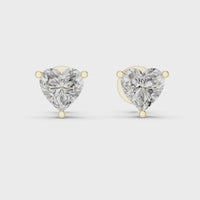Luxury Heart Cut Solitaire Stud Earrings