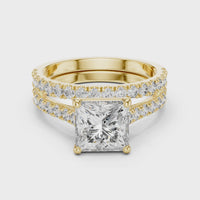 Marquise Solitaire Triple Split Shank Diamond Engagement Ring