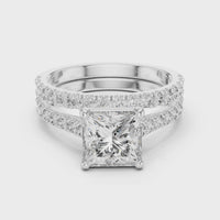 Marquise Solitaire Triple Split Shank Diamond Engagement Ring
