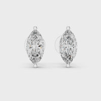 Marquise Brilliant Solitaire Diamond Stud Earrings