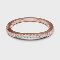Round Pave Diamond Wedding Band