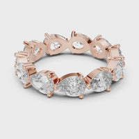 Pear Cut Diamond Eternity Band Ring