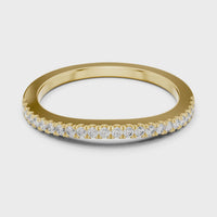 Round Pave Diamond Wedding Band