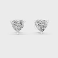 Luxury Heart Cut Solitaire Stud Earrings