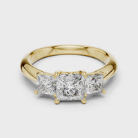 Princess Three-Stone Engagement Ring