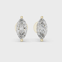 Marquise Brilliant Solitaire Diamond Stud Earrings