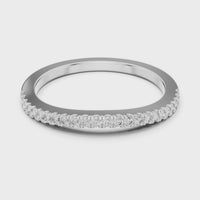Round Pave Diamond Wedding Band